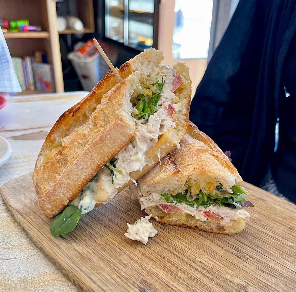 Gourmet baguette sandwich