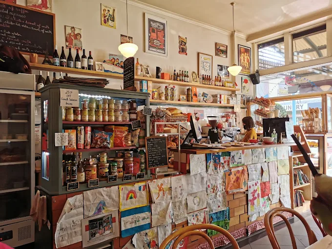 French pastries in the display